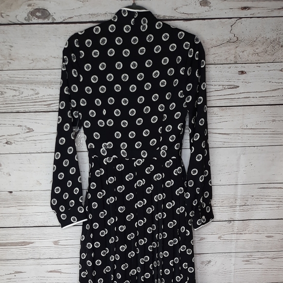 Modcloth black pleated flowers dress - Picture 8 of 9